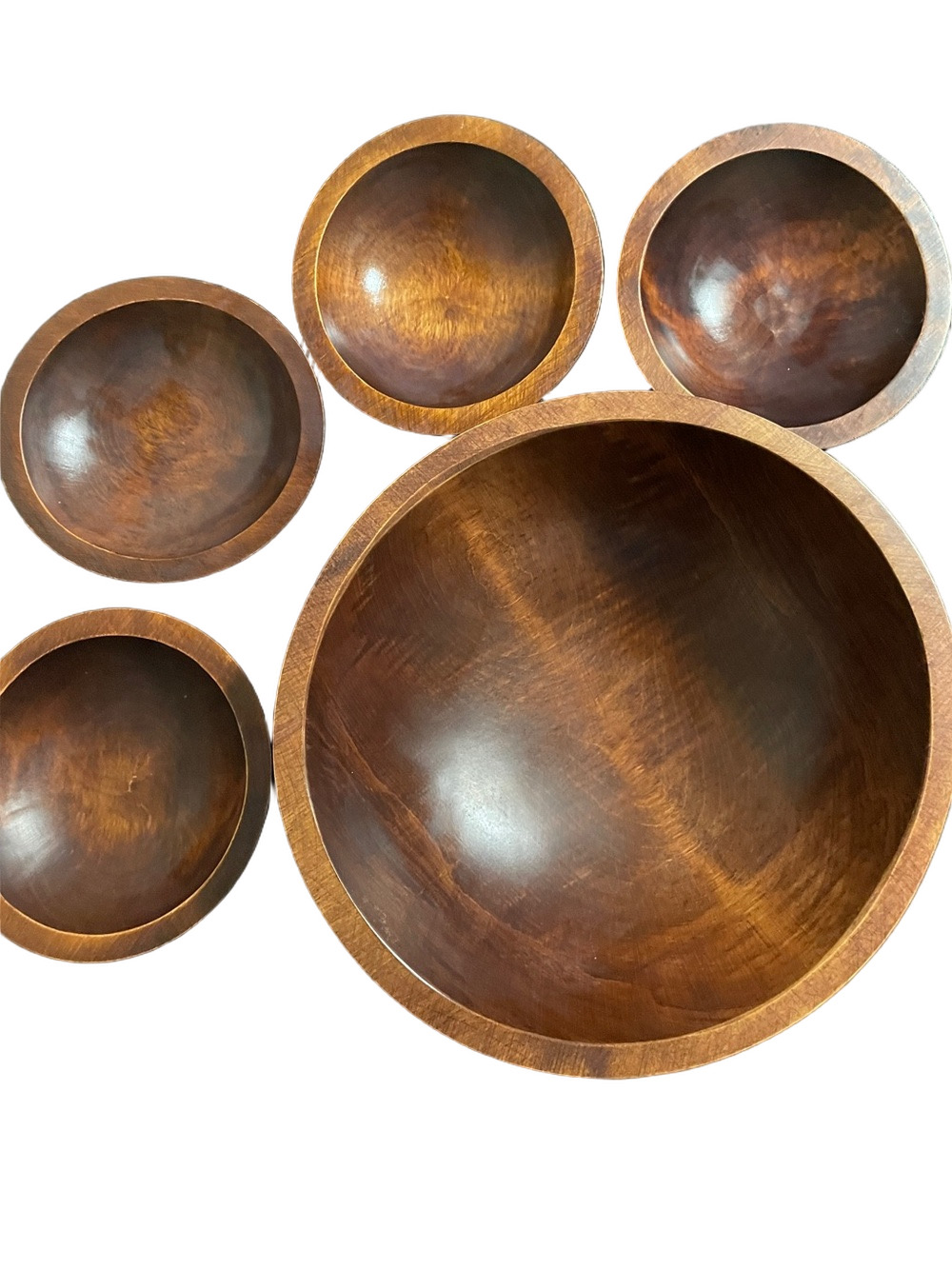 Vintage Baribocraft Wood Salad Bowl Set